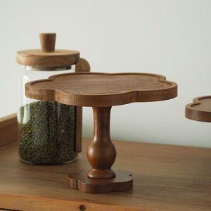 Bandeja de madera para pasteles y postres de 19 cm y 17,5 cm de bambú para vajilla de fiesta de cumpleaños - Product Image 4