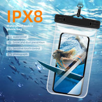 Étui de téléphone professionnel étanche en TPU+PC, personnalisable avec logo, pour la natation