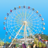 Grande Roue en Acier de 65 m de Diamètre, Qualité Commerciale, Manège de Parc d'Attractions avec Éclairage LED pour Utilisation Extérieure dans les Centres Commerciaux
