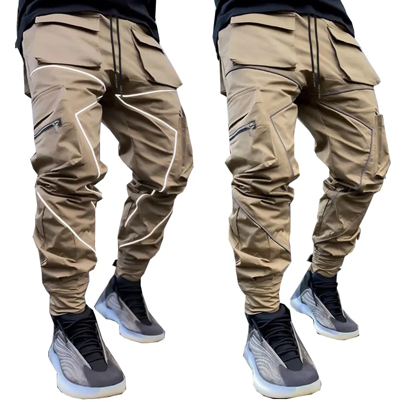 2022 Multiple Pockets Casual Twill Cargo Men'S Clothing Chinos Khaki Plus Size Men'S Pants & Trousers