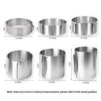 Outil de cuisson en acier inoxydable 430 de qualité alimentaire de qualité supérieure forme ronde moule à gâteau réglable anneau de Mousse extensible