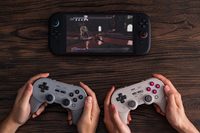 8BitDo Pro 3 Controlador blanco Switch PC IOS SteamOS Android ABXY Botones 3 colores Gamepad con cable con base de carga
