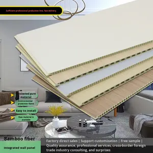 แผ่นผนัง<span class=keywords><strong>ไม้</strong></span>ไผ่ผสมเส้นใยพีวีซีกันไฟสำหรับตกแต่ง<span class=keywords><strong>บ้าน</strong></span>ทั้งหลัง ฝ้าเพดาน และผนังตกแต่ง - Product Image 3