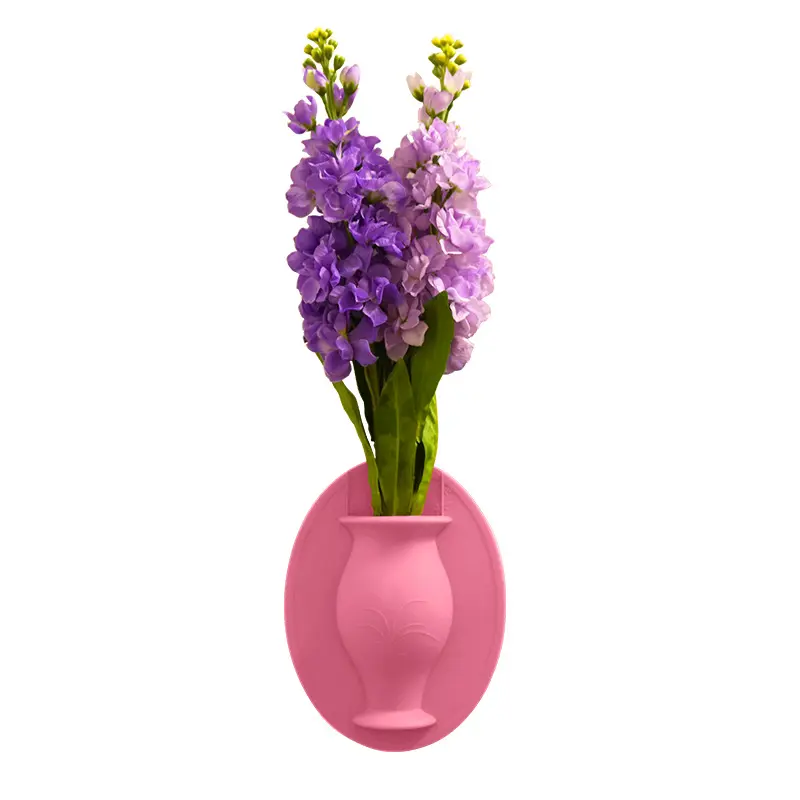 Fábrica Melhor Venda Casa Decorativa Parede Pendurada Planta Vaso Pote Titular Silicone Wall Flower Vase Holder