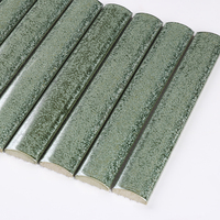 Vente en gros de carreaux de mosaïque en porcelaine courbée émaillée rétro hôtel douche salle de bain dosseret décoration murale intérieure carreaux de mosaïque