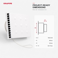 Grille d'aération murale Chinafore Pav-E 125 mm pour systèmes de ventilation commerciaux montés au mur