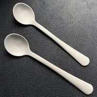 Cuillère à café/dessert miniature en titane pur plaqué argent, 7,4 cm, finition miroir, passe au lave-vaisselle, durable, design moderne minimaliste