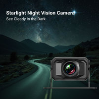 Cámara de Visión Trasera Impermeable AHD 1080P de 7.0 Pulgadas con Visión Nocturna para Internet Móvil, Alarma de Distancia de Colisión para Camiones, Peatones y Punto Ciego de Montacargas