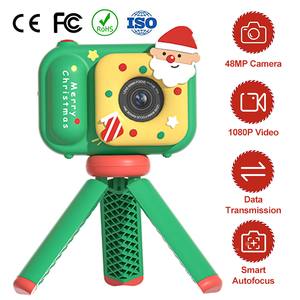 Fotocamera Digitale per Bambini 48MP con Doppia Lente, Certificazione CE e Treppiede, Regalo di Natale, Registrazione Video 1080P, <span class=keywords><strong>Giochi</strong></span> Divertenti Integrati - Product Image 1