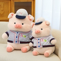 Peluche personnalisée en gros, cochon rose de baseball, jouet doux pour machine à griffes de carnaval et d'arcade
