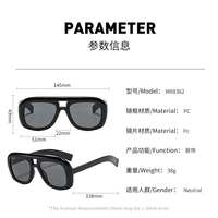 Lunettes de soleil surdimensionnées minimalistes 2026 – Nouveau style 2026 – Lunettes de mode tendance – Lunettes de soleil carrées rétro polyvalentes pour femmes