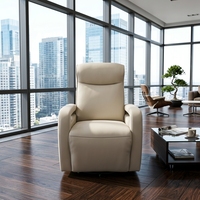 Fauteuil inclinable électrique pour personnes âgées PUZE PZ106, avec fonction de levage, chauffage, revêtement en cuir PU, structure en bois, télécommande USB, design minimaliste moderne