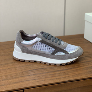 Zapatos Deportivos Clásicos de Gamuza Genuina con Cordones, Cómodos, para Ocio, con Decoración de Cadena de Cuentas, Suela Gruesa y Elevada - Product Image 5