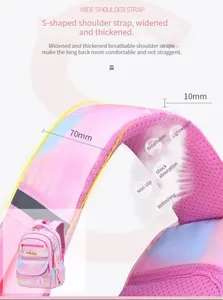Sac à dos scolaire en nylon coloré à motif de dessin animé, trè<span class=keywords><strong>s</strong></span> tendance, imperméable, pour filles et enfants du primaire, vente en gros disponible - Product Image 4