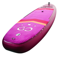 FIRSTOP Vente d'usine Planche de paddle gonflable portable, écologique, lumineuse et colorée, système à 3 ailerons, 320*76*15cm pour lacs