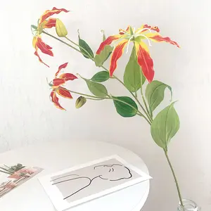 GLORIOSA Artificial Flowers HIGH QUALITY for Home Wedding Decorative Flowers Hot Sale LILY