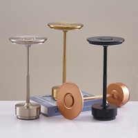 Lampe de table créative en forme de UFO, verre à vin, lampe de nuit rechargeable en aluminium, lumière d'ambiance pour restaurant/bar, chevet