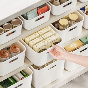 PP Material Sustainable Storage <b>Box</b> Multifunctional Home Storage Organization Thickened <b>Plastic</b> Storage Basket Optional Lid - Product Image 2