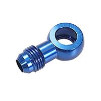 Nouvel adaptateur de boulon et raccord de frein AOMEI en aluminium (tuyau droit) noir/bleu pour Chevrolet Van AN3-AN20 – Rétrofit/Amélioration