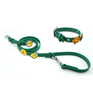 Suministro de fábrica DIY <span class=keywords><strong>PVC</strong></span> suave juego de arnés para perros correa ajustable para perros <span class=keywords><strong>Collar</strong></span> para mascotas con dijes para caminar correr senderismo Camping - Product Image 1