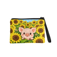 Dompet Koin Resleting Poliester Kustom Unisex Pendek Belanja Portabel Tas Uang Mini Cetak Drop Shipping