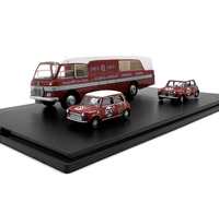 Modèle de voiture de course Mini BMC, voiture en métal moulé sous pression, affichage réaliste de collection, échelle 1:76