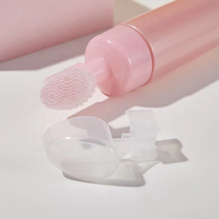 Bouteille de mousse rose personnalisée 100ml 120ml 150ml 200ml 250ml, bouteille avec brosse de nettoyage, emballage de cosmétiques en plastique PET