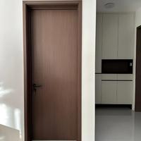 Porte intérieure simple et moderne en MDF, finition polymère sans laque ni peinture, avec écran en acier inoxydable, pour décoration de chambre SPAN