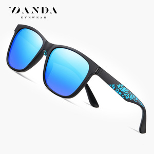 Danda Sunglasses TR3387 Black Square <b>Frame</b> Polarized UV400 Men Outdoor Sports Driving - Product Image 1