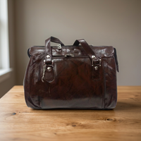 Tas Tangan Wanita Kulit Sapi Alami Coklat Ramah Lingkungan Tahan Lama Kapasitas Besar Tahan Air Buatan Tangan Penutup Ritsleting Tas Kasual