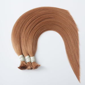 המפעל הסיטונאי כפול צבוע ישר שיער רוסי cuticle בתפזורת 100% שיער אנושי עבור צמות - Product Image 6