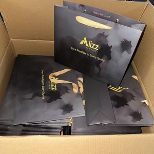 Sac de shopping en papier avec poignée en coton, couleur naturelle, personnalisable avec votre logo, pour l'emballage de vêtements de nuit - Product Image 6