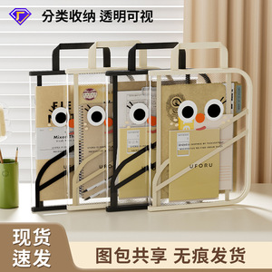 Sac de rangement en filet transparent rectangulaire avec fermeture éclair, organiseur de matériels scolaires pour examens, grande capacité, utilisation polyvalente pour salon - Product Image 4