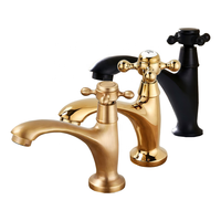 Robinet d'extérieur vintage antique en bronze, simple, pour eau froide, en laiton massif, pour jardin, pelouse, piscine, cour
