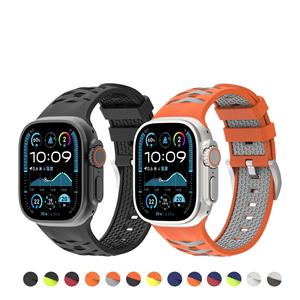 Modello pneumatico morbido Silicone cinturino per orologio Apple Watch Ultra 2 49mm 10 8 7 6 5 4 3 2 1 SE 40mm 44mm 45mm - Product Image 2