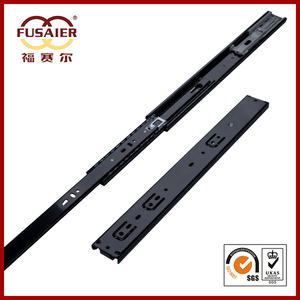 Guías de cajón de riel deslizante <span class=keywords><strong>para</strong></span> muebles de triple extensión de 45mm, caja de almacenamiento telescópica con rodamiento de bolas extraíble, toboganes de cajón de canal - Product Image 4