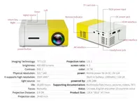 Mini-projecteur LED Yg300 en gros, compatible 4K Full HD, lecteur multimédia portable pour la maison