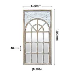 Espejo de Pared Decorativo Rústico con Marco de Madera Tallada con Flores, Estilo Rústico, Ecológico, de 5.0 mm de Grosor, para Hogar y Hoteles - Product Image 5