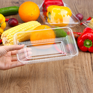 Emballage jetable en plastique Pet, 100 pièces, plateau à affichage en <span class=keywords><strong>polypropylène</strong></span> transparent pour la viande - Product Image 2
