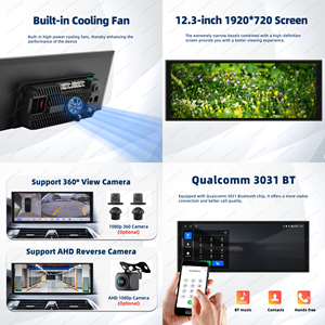 Autoradio Android Qualcomm 6225 12,3 pouces avec écran Carplay, stéréo universel, lecteur audio vidéo pour voiture, prise en charge de la caméra 360, GPS, WIFI, 4G - Product Image 5