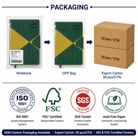 Carnet en cuir personnalisé avec logo, couverture rigide A5, bloc de couleur, rabat triangulaire, agenda, 5 couleurs, vente en gros, OEM
