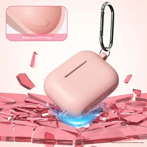 Pour <span class=keywords><strong>Airpods</strong></span> <span class=keywords><strong>Pro</strong></span> 3 étui de protection en silicone écologique écouteurs <span class=keywords><strong>personnalisable</strong></span> en gros étui pour écouteurs avec crochet - Product Image 1