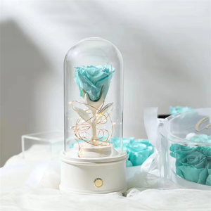 Caja Musical con Conexión Bluetooth, Caja Musical Clásica Personalizada Pequeña con Rosa Preservada, Caja Musical Única para Regalo de Novia - Product Image 4