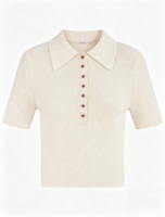 Pull Polo Tricoté Femme Manches Longues Côtelé 100% Coton Décontracté Coupe Ajustée Col Revers Boutonné Élégant Basique Personnalisé OEM ODM