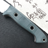 Couteau de Bushcraft en acier S30V, lame fixe, manche G10, couteau droit de survie, de camping, de chasse, d'extérieur, avec étui en cuir de vache, 22,9 cm