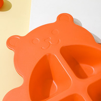 Vaisselle de dessin animé mignon personnalisé ensemble d'assiettes à manger pour enfants assiettes et bols alimentaires en plastique avec couverts
