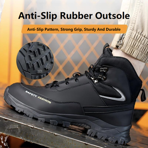 <span class=keywords><strong>Scarpe</strong></span> <span class=keywords><strong>Antinfortunistiche</strong></span> in Microfibra con Punta in Acciaio, Antiurto, Antiperforazione, Antiscivolo per Costruzioni e Fabbriche, Autunno-Inverno - Product Image 3