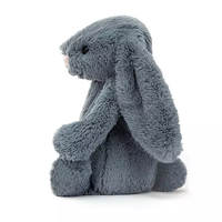 Jouet en peluche lapin miniature super souple personnalisé 2024, rembourrage en coton PP, maille, vente chaude, broderie, jouet en peluche lapin pour enfants et bébés