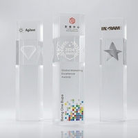 Trophée en cristal de verre de luxe DAOTIAN, gravure laser personnalisée, récompense sportive et professionnelle moderne DT-R201