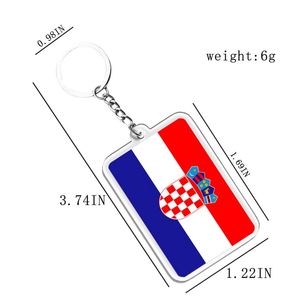 Wholesale Custom Croatia Keychain Acrylic Material Double-Sided Printing Exquisite Workmanship - Product Image 2